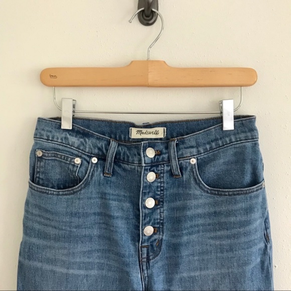 Madewell Denim - Madewell Wide Leg Crop Jean Button Fly